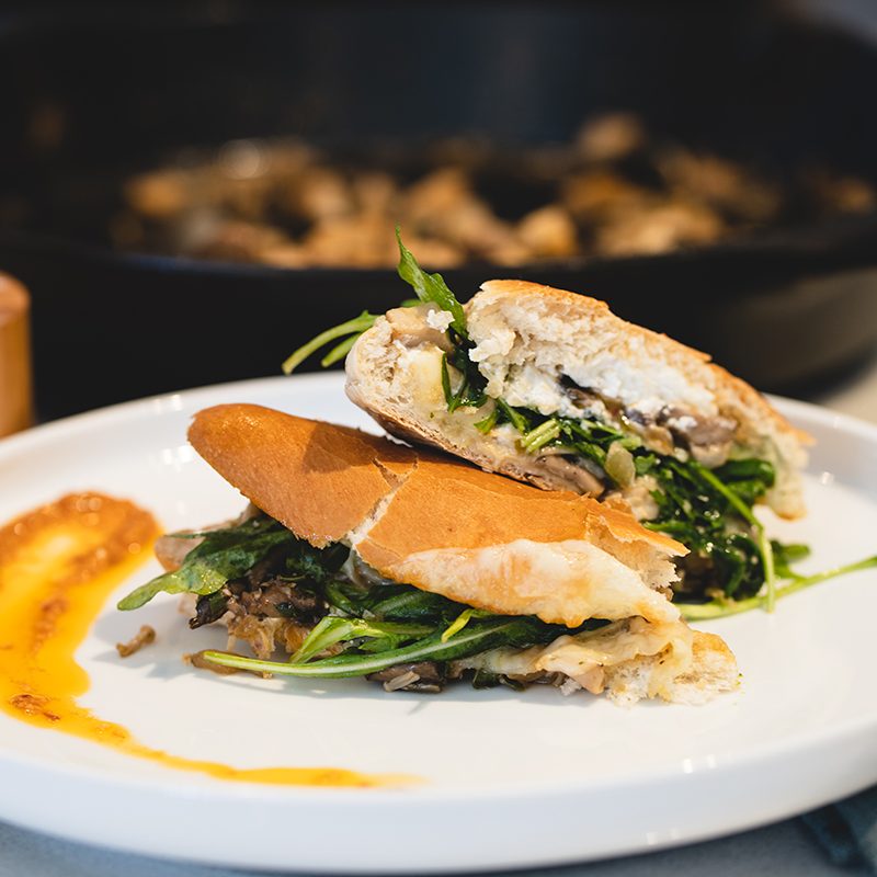 Two-Cheese Mushroom Torta