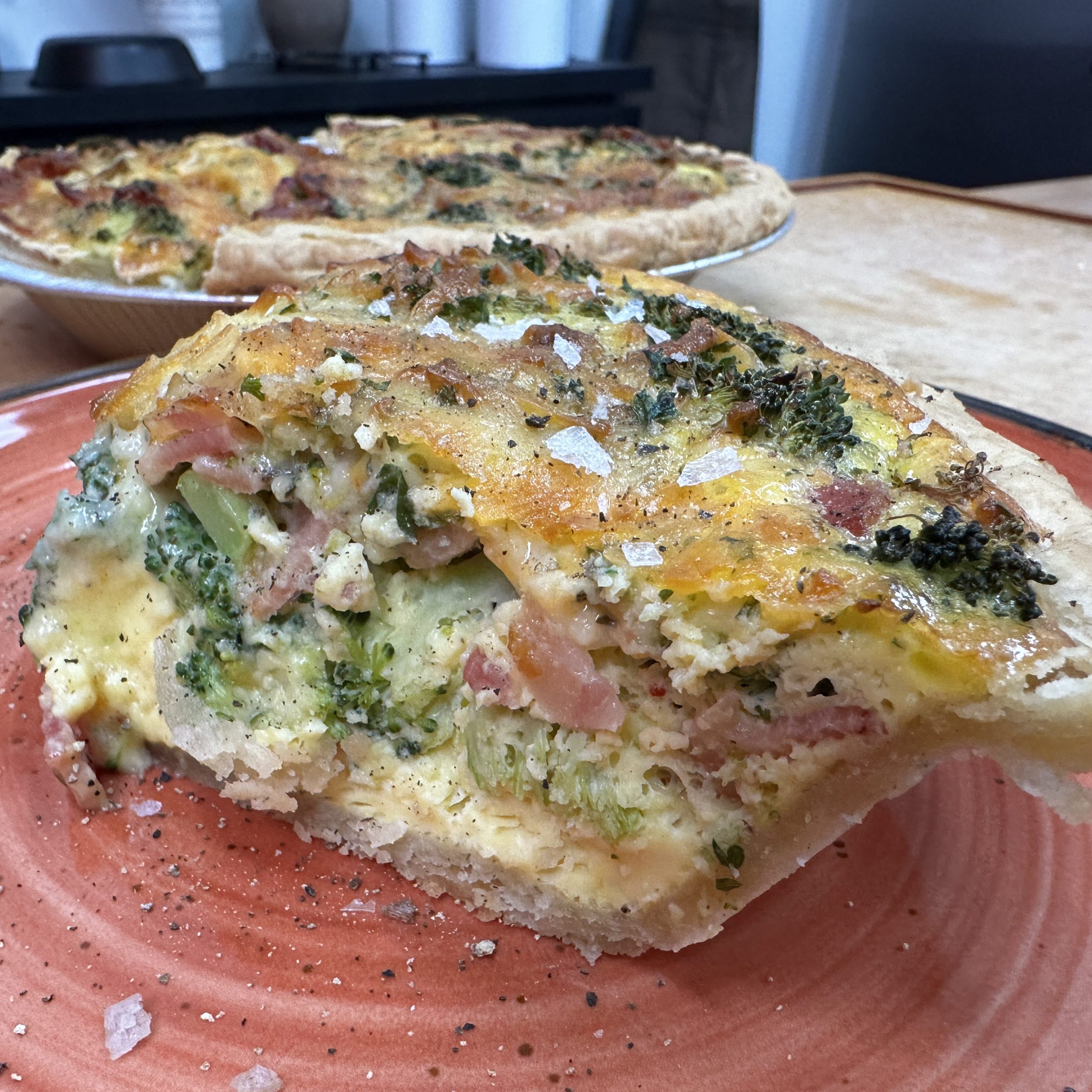 Broccoli and Bacon Quiche